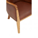Kendari Brown And Black Leather Chair