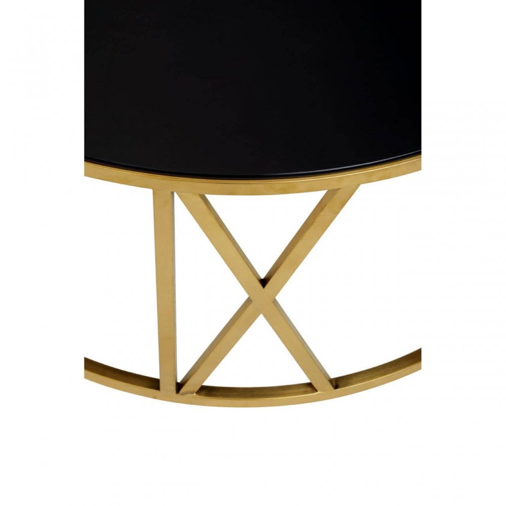 Alana Coffee Table With Gold Finish Frame