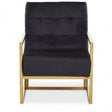 Hana Black Velvet Chair With Gold Frame