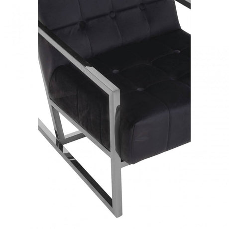 Hana Black Velvet Chair