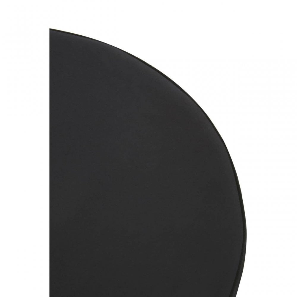 Hagen Black And Silver Round Stool