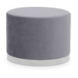 Hagen Grey And Silver Round Stool