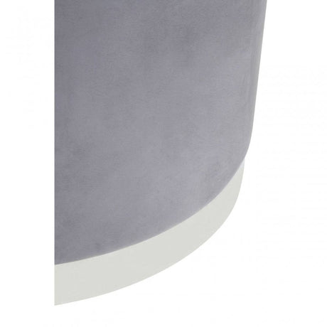 Hagen Grey And Silver Round Stool