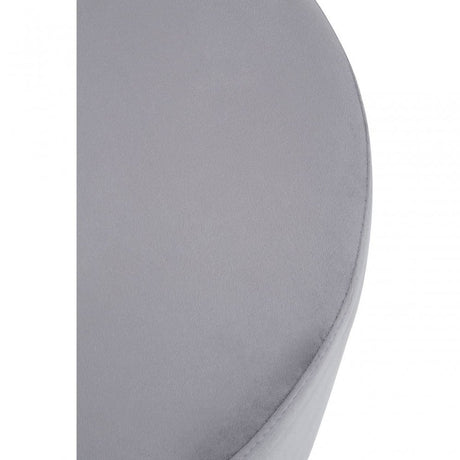 Hagen Grey And Silver Round Stool