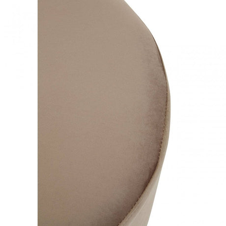 Hagen Mink And Silver Round Stool