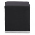 Hagen Black And Silver Square Stool