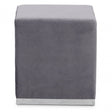 Hagen Grey And Silver Square Stool