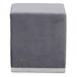 Hagen Grey And Silver Square Stool