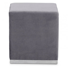 Hagen Grey And Silver Square Stool