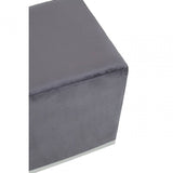 Hagen Grey And Silver Square Stool