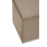 Hagen Mink And Silver Square Stool