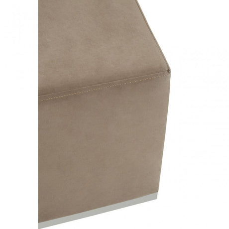 Hagen Mink And Silver Square Stool