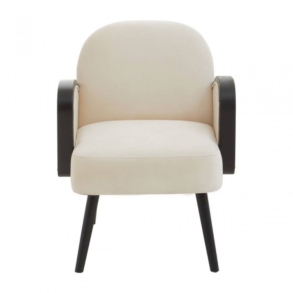 Hala Natural Velvet Armchair