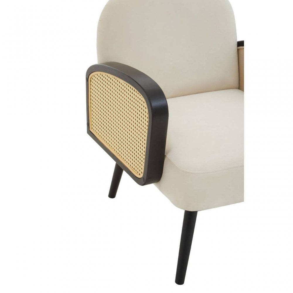 Hala Natural Velvet Armchair