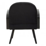 Hala Black Velvet Armchair