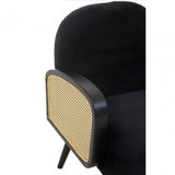 Hala Black Velvet Armchair