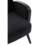 Hala Black Velvet Armchair