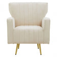 Hayley Natural Velvet Armchair