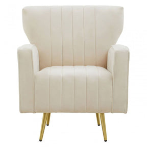 Hayley Natural Velvet Armchair