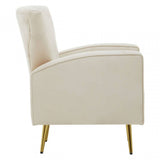 Hayley Natural Velvet Armchair