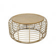 Trento Coffee Table With Rattan Top