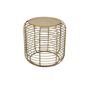 Trento End Table With Rattan Top