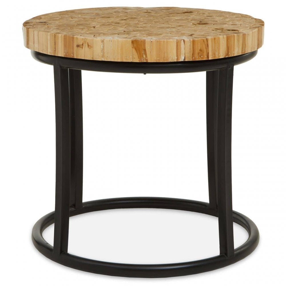 Malang Round Table With Iron Frame