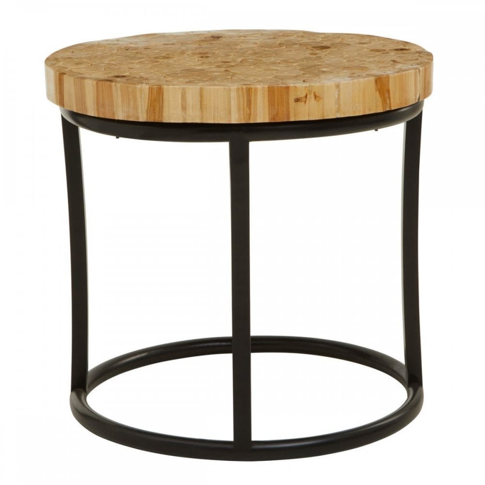 Malang Round Table With Iron Frame