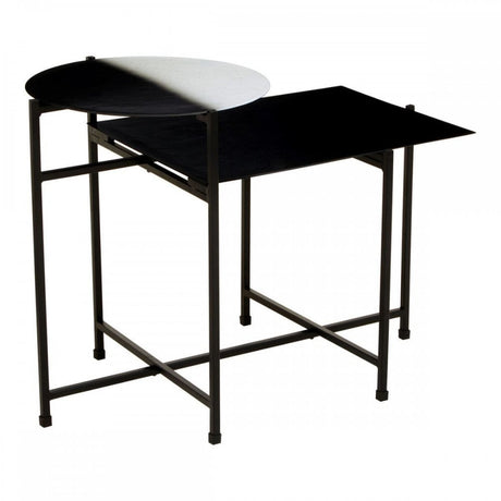 Ramus Two Tier Black And White Ombre Side Table