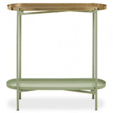 Sabia Green And Gold Iron Console Table