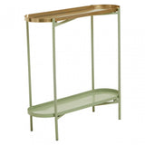 Sabia Green And Gold Iron Console Table