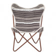 Cefena Grey And White Butterfly Chair