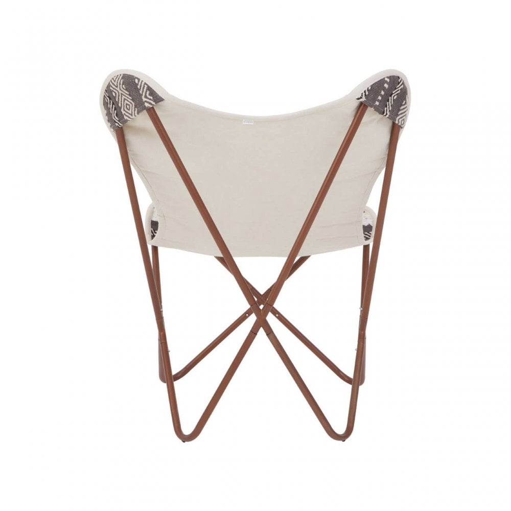 Cefena Grey And White Butterfly Chair