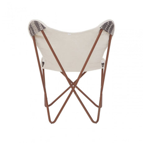 Cefena Grey And White Butterfly Chair