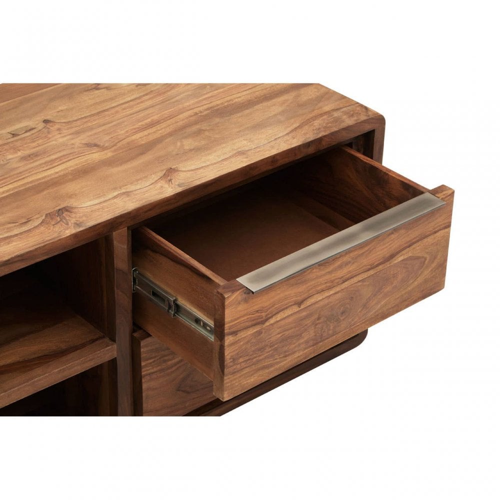 Surati One Door Sheesham And Acacia Wood Media Unit