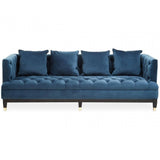 Sefira Three Seat Navy Fabric Sofa
