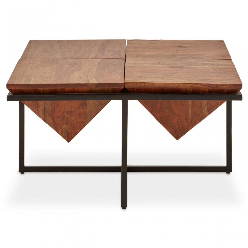 Clanbay Shimla Acacia Pyramid Coffee Table – ideas4lighting