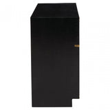 Sarter Two Drawer Black Mango Wood Console Table