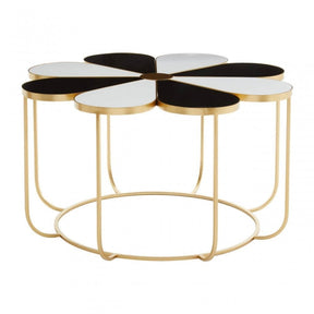 Jodie Black And White Top Petal Shape Table