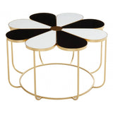 Jodie Black And White Top Petal Shape Table