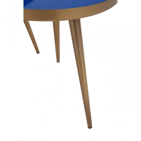 Amira Blue Enamel Nest Of Two Tables