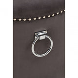 Doucet Grey Velvet Chair With Ring Back