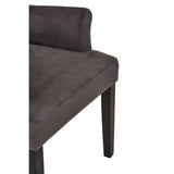 Doucet Grey Velvet Chair With Ring Back
