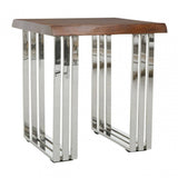 Hampstead Natural And Silver Small Console Table