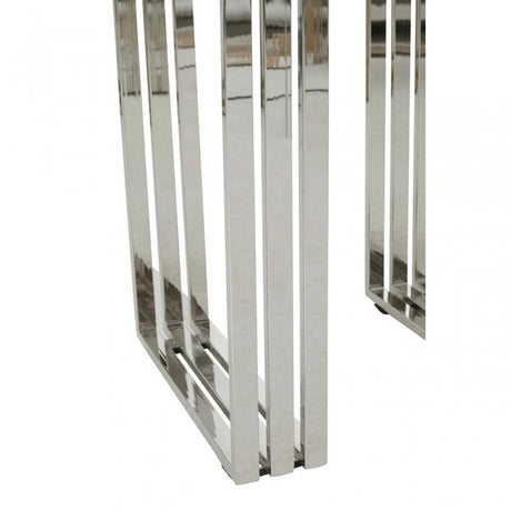 Hampstead Natural And Silver Small Console Table