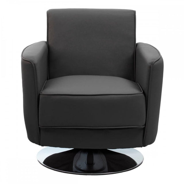 Wester Grey Leather Effect Chair