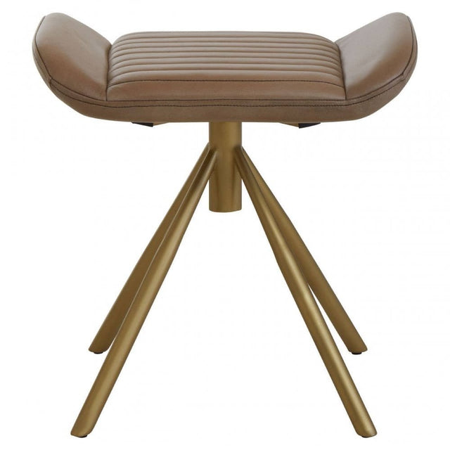 Buffalo Grey Leather Foot Stool