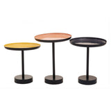 Amira Set Of Three Gold And Black Tray Tables