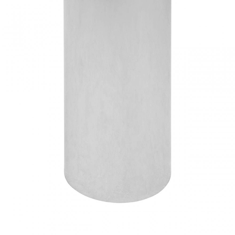 Oria Clear Glass Silver Base Side Table