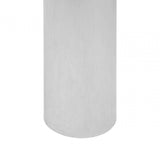 Oria Clear Glass Silver Base Side Table